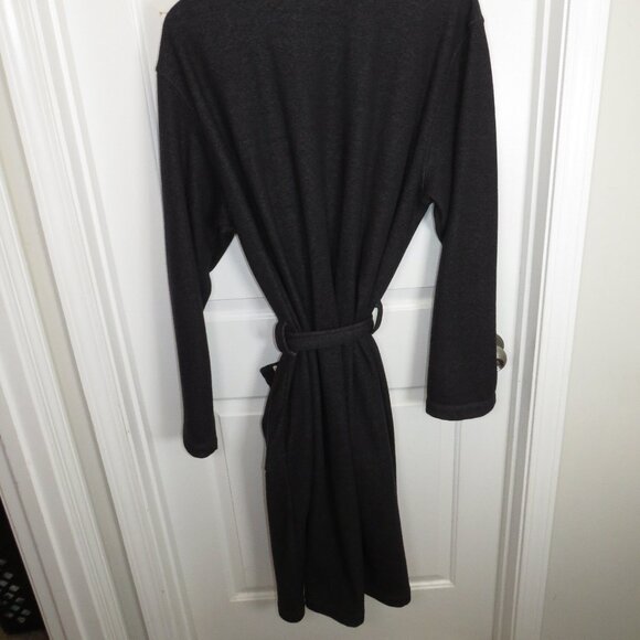 UGG Men's Robinson Robe L/XL Charcoal Blue Fleece Cozy Loungewear - Picture 4 of 5